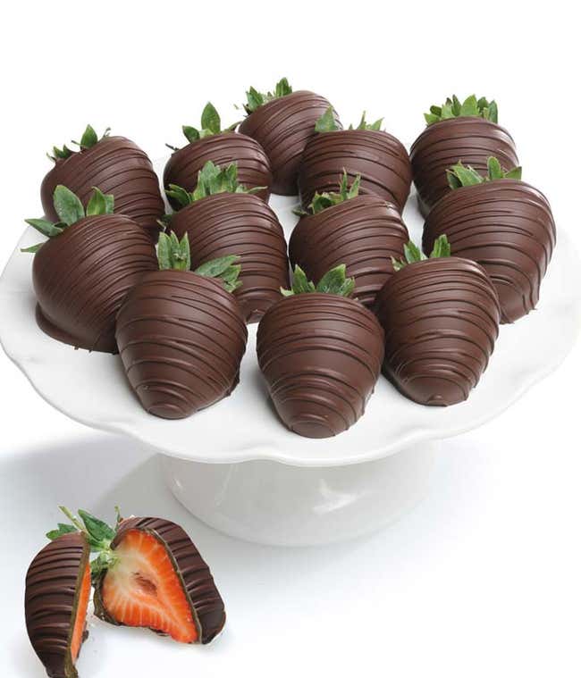 Belgian Dark Chocolate Covered Strawberries 