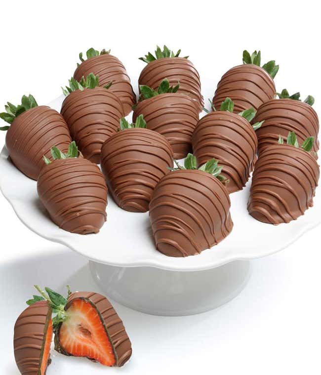 Belgian Milk Chocolate Covered Strawberries