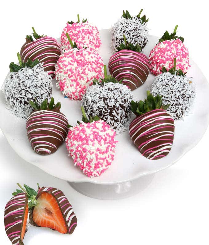 New baby girl chocolate covered strawberries