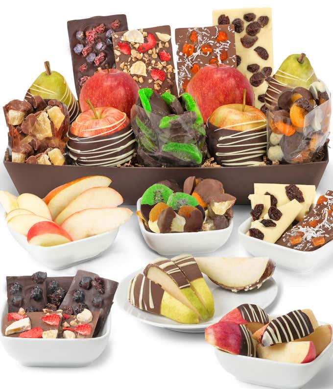 Heavenly Chocolate Covered Fruit Basket