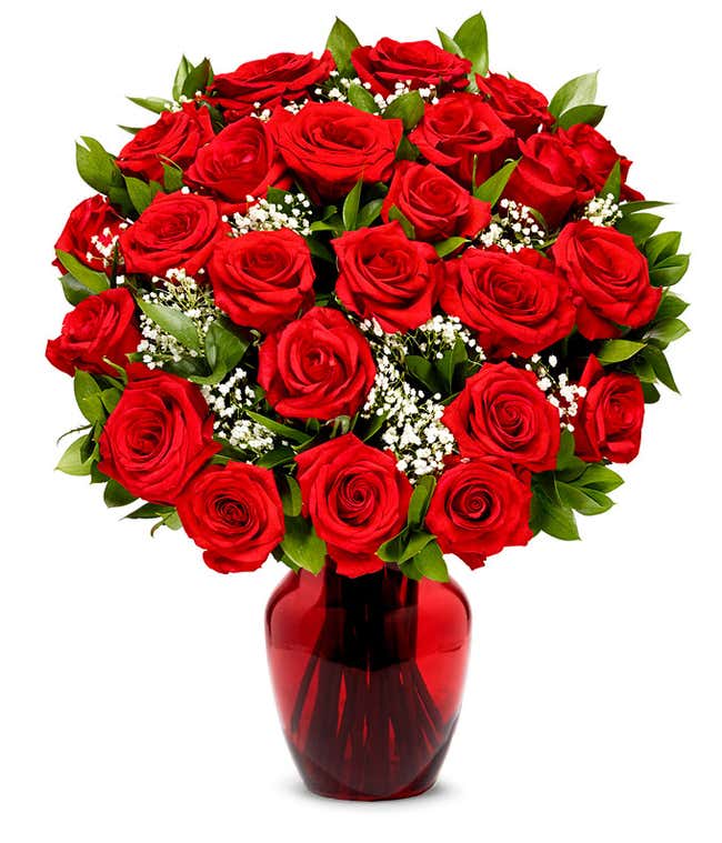 Two dozen red roses for next day delivery