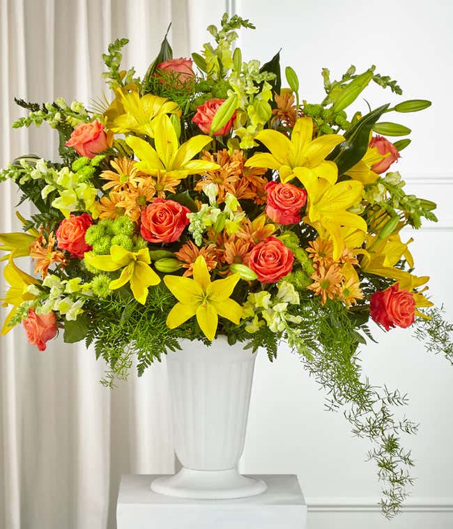 Fall Sentiments Sympathy Standing Basket