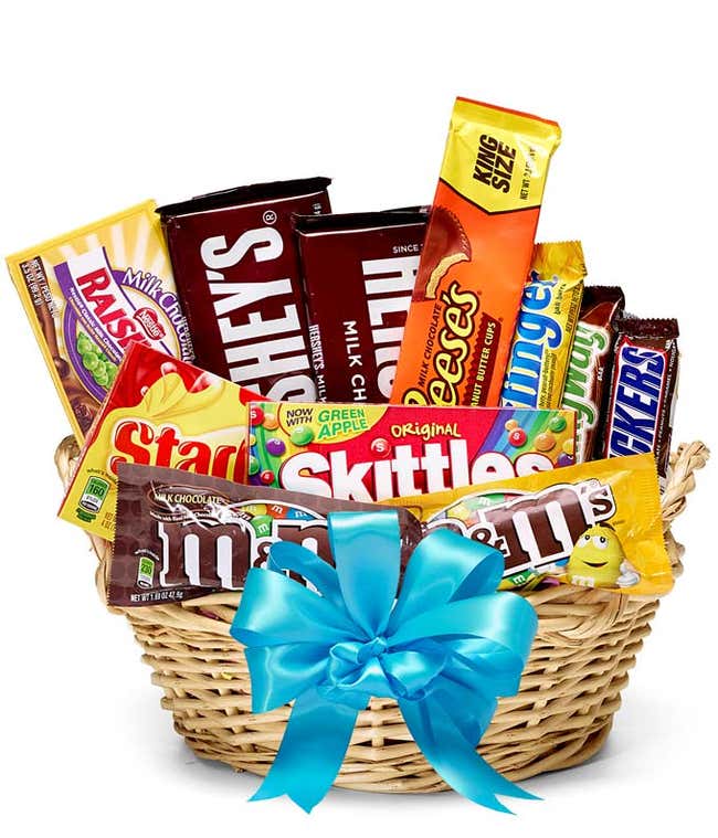 Blue Ribbon Candy Basket