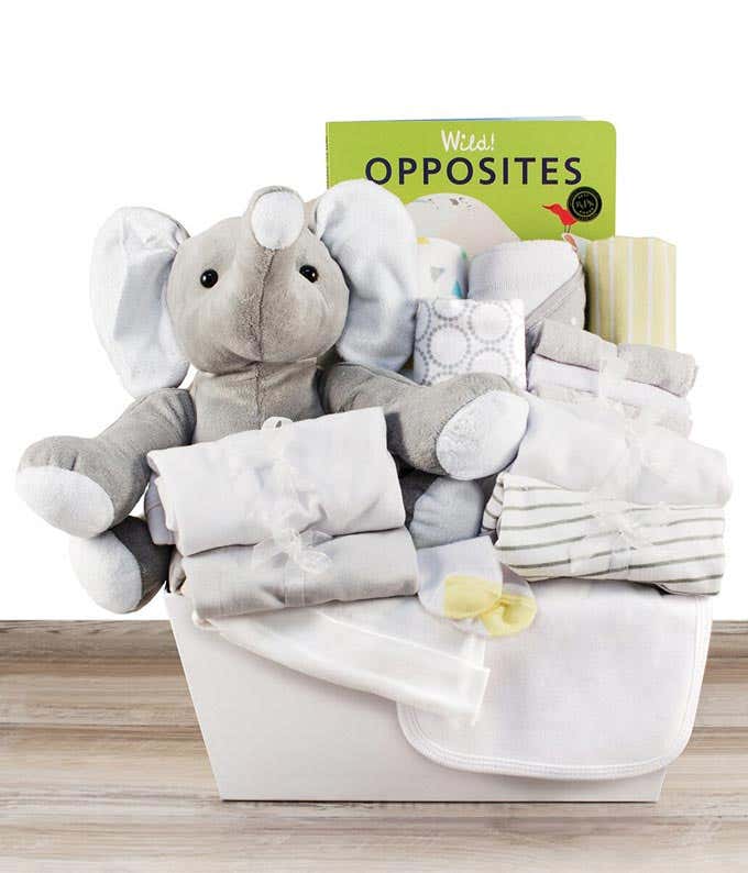 Bringing Home Baby Deluxe Gift Basket - Elephant