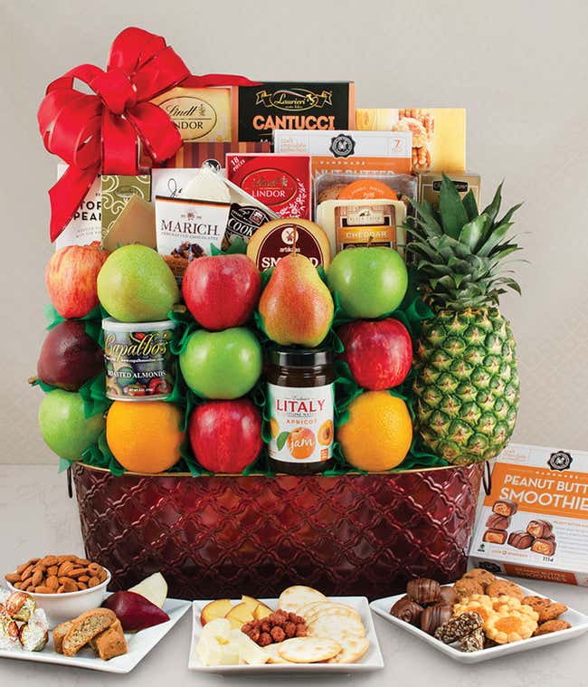 Plentiful Pleasures Fruit &amp; Gourmet Gift Basket