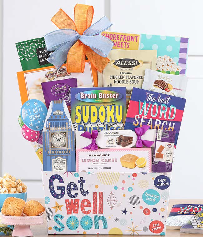 Feel Better Snacks and Entertainment Basket