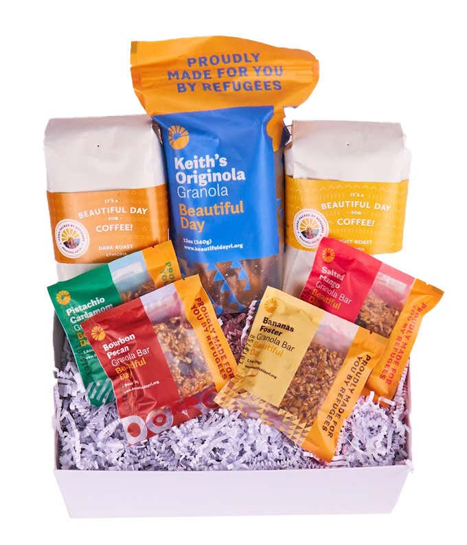 Coffee Lover's Healthy Snack Basket