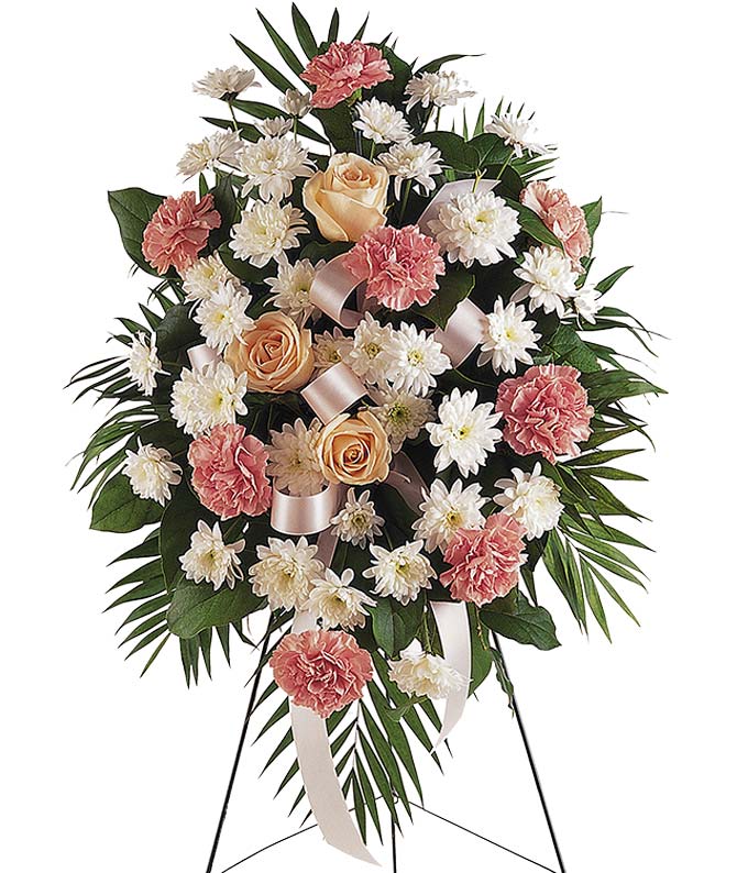 Pastel Floral Sympathy Standing Spray