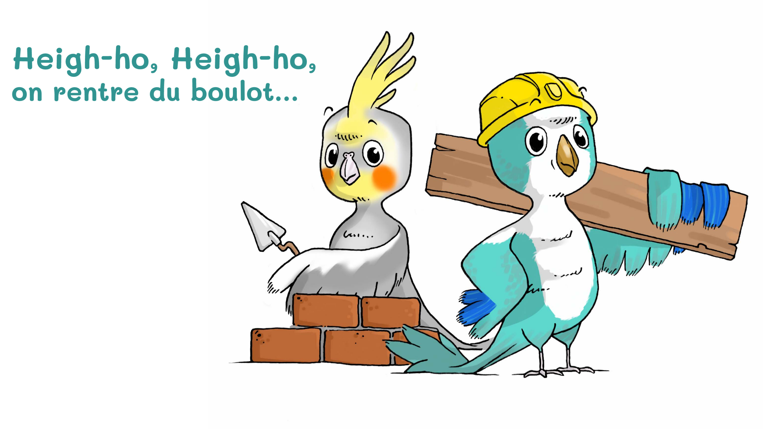 Perruches-ouvriers-bricoleur